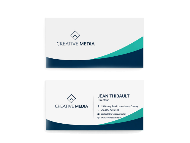 Cartes de visite papier recyclé