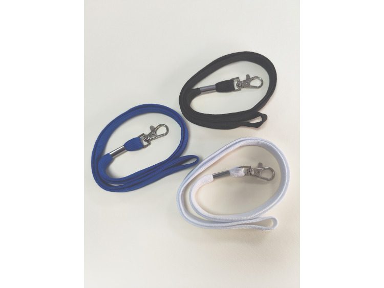 Tours de cou badge bouton poussoir